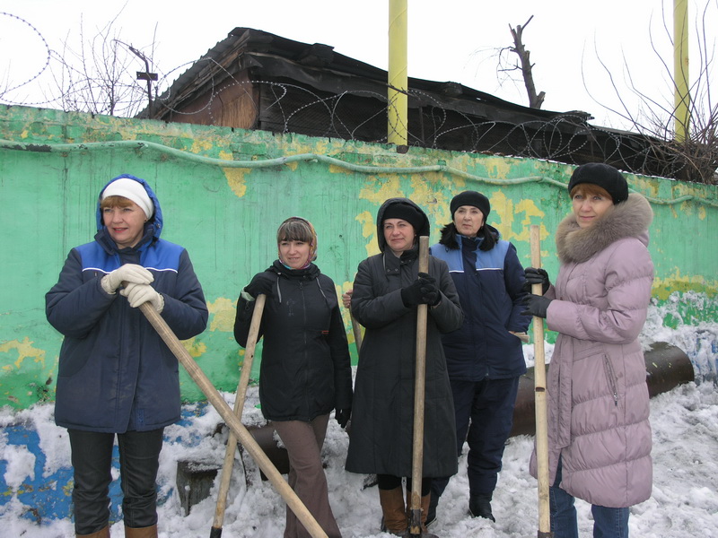 Прокопьевский Водоканал принял участие в субботнике по уборке снега
